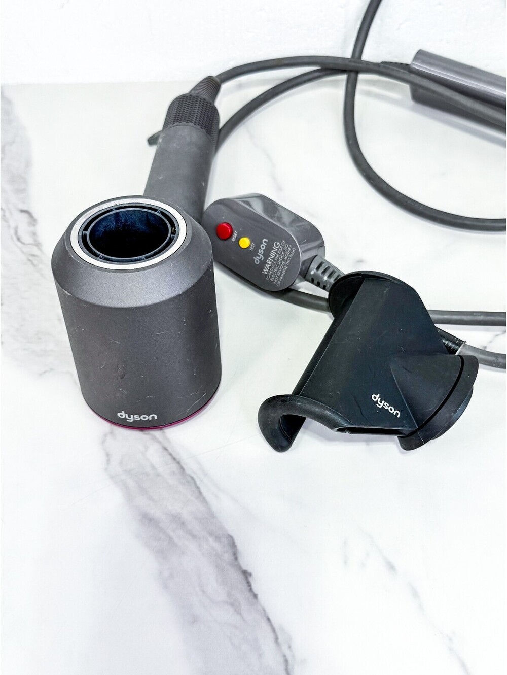 Dyson Supersonic Hair Dryer HD01 Gray and Pink with Styling Flyaway Attachment